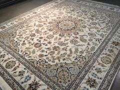Silk & Wool Persian Nain Rug 9x12