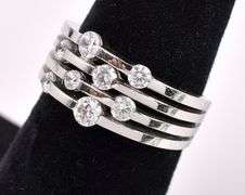 Cute CZ Ring In Sterling Silver