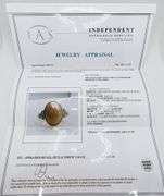 14kt Solid Yellow Gold, Custom Made Diamond and Opal Ring - Beautiful!