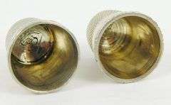 2 Antique Sterling Silver Thimbles