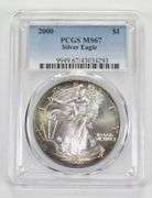 MS67 2000 American Silver Eagle - Graded PCGS