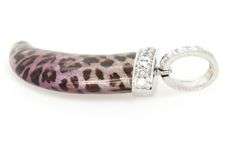 Casato Roma 0.48ctw Diamond and Printed Resin Pendant in 18K
