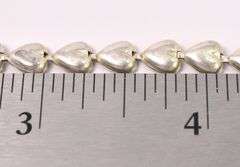 Heart Link Bracelet In Sterling Silver