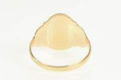 14K Yellow Gold Ornate Victorian Worn Monogram Name Initial Ring