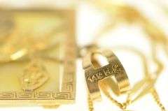 14K Yellow Gold Chinese Jade Dragon Elaborate Chain Necklace