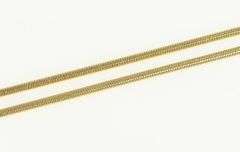 14K Yellow Gold 1.0mm Snake Link Classic Round Chain Necklace