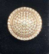 EXQUISITE AND SOPHISTICATED 10K ROSE GOLD DOME SHAPE DIAMOND RING