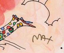 Peter Max, Original painting, mixed media on paper.