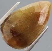 Real 15.51ct raw honey faceted Sapphire