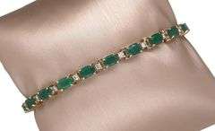 VINTAGE BRACELET WITH EMERALDS AND DIAMONDS