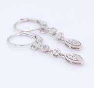 Sparkling White Gold Diamond Accent Dangle Earings
