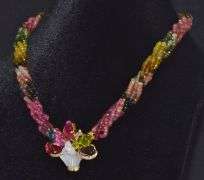 INCREDIBLE 281.00 CARAT TOURMALINE & DIAMOND PENDANT NECKLACE IN 18KT GOLD!