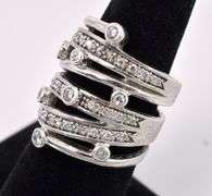 CZ Wrap Ring In Sterling Silver