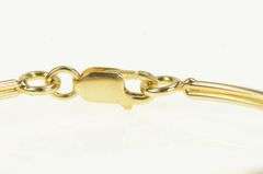 14K Yellow Gold Diamond Heart Love Oval Child's Bangle Bracelet