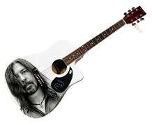 Dave Grohl Autographed Signed Acoustic Graphics Guitar ACOA
