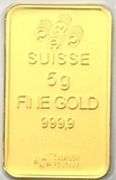5.0 Gram Gold Bar (999.9 Pure Gold)