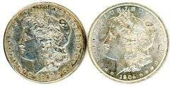 2 Different 'O'-Mint Morgan Silver Dollars: 1902-O & 1904-O