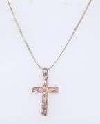 Vintage 925 Sterling Silver Cross Pendant on Chain