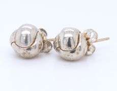 Sterling Silver Tiffany & Co Love Knot Stud Earrings