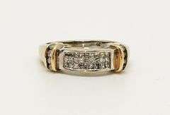 14kt Solid Gold & Diamond Band Ring