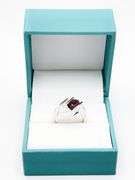 RARE GIA CERTIFIED NATURAL AFRICAN RUBY & DIAMOND PLATINUM RING