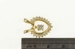 14K Yellow Gold 0.40 Ctw Diamond Heart Love Valentine Charm/Pendant
