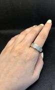FABULOUS AND ELEGANT 10K YELLOW GOLD 1/3 CT DIAMOND MULTI-ROW STEPPED EDGE BAND