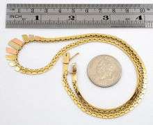 Sexy 14k Tri-Color Cleopatra Style Necklace