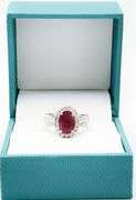 GIA CERTIFIED RUBY & DIAMOND RING IN 14KT SOLID GOLD