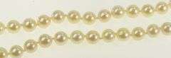 14K Yellow Gold 6.2mm Classic Retro 1950's Pearl Strand Necklace