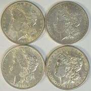 4 Flashy upper end Morgan Silver Dollars. All different