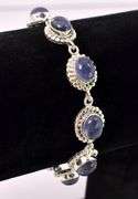Purple Gemstone Bracelet In Sterling Silver