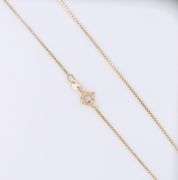 Simple Yellow Gold Mirrored Box Chain Necklace