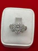 CERTIFIED BRAND NEW 14KT SOLID WHITE GOLD AND 2.0+ CARAT DIAMOND RING!!!