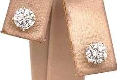 1.41 CARAT DIAMOND STUDS CRAFTED IN 14K YELLOW GOLD