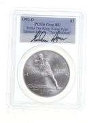 BU 1992-D Olympic Baseball Commemorative Silver $1 Signed Ryan PCGS