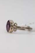 Sterling Silver Natural Amethyst Gemstone Ring Size 7