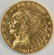 Great-looking BU 1925-D US $2.50 Indian Gold Piece. Lustrous