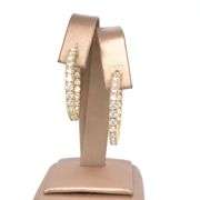 3 DIAMOND CARAT! 14K YELLOW GOLD HOOPS
