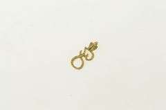 14K Yellow Gold F Cursive Letter Initial Monogram Name Charm/Pendant