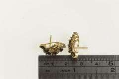 10K Yellow Gold Marquise Sapphire Wings Diamond Stud Earrings