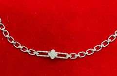 CERTIFIED BRAND NEW 14K GOLD AND DIAMOND SLIDING CLOVER BRACELET