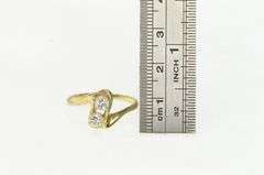 14K Yellow Gold 0.50 Ctw Two Diamond Vintage Engagement Ring