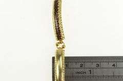 14K Yellow Gold Cheetah Leopard Enamel Curved Bar Link Bracelet