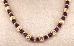 14K YELLOW GOLD BEAD CHAIN NECKLACE