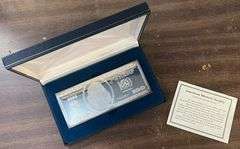 Prooflike 4 Troy Oz pure .999 Fine Silver $100 bar. Box.