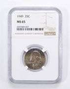 MS65 1949 Washington Quarter - Toned - Graded by NGC