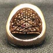 EXQUISITE AND SOPHISTICATED 10K ROSE GOLD DOME SHAPE DIAMOND RING