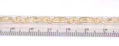 Elegant Yellow Gold XO Link Diamond Bracelet