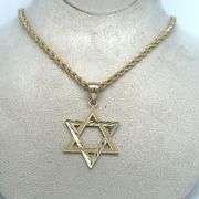 14K YELLOW GOLD DAVID STAR WITH CHAIN